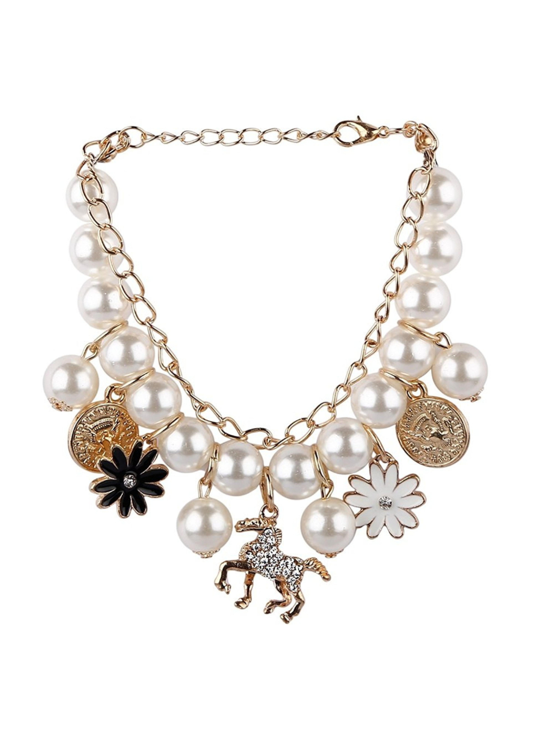 YouBella Jewellery Gold Plated Charm Bracelet for Girls and Women (Style 5)